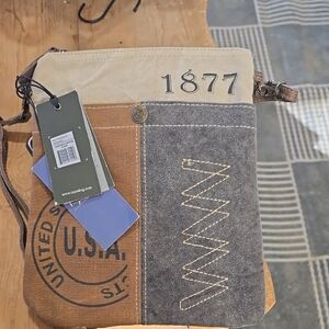 Vintage Style Canvas Crossbody Bag